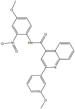 N-{2-nitro-4-methoxyphenyl}-2-(3-methoxyphenyl)-4-quinolinecarboxamide 구조식 이미지