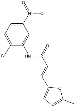 N-{2-chloro-5-nitrophenyl}-3-(5-methyl-2-furyl)acrylamide 구조식 이미지