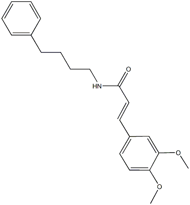 3-(3,4-dimethoxyphenyl)-N-(4-phenylbutyl)acrylamide Structure