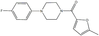 1-(4-fluorophenyl)-4-(5-methyl-2-furoyl)piperazine 구조식 이미지