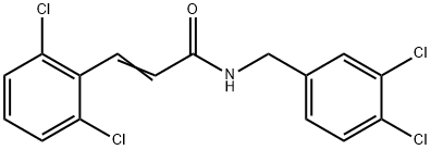 N-(3,4-dichlorobenzyl)-3-(2,6-dichlorophenyl)acrylamide 구조식 이미지