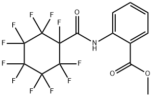 methyl 2-{[(1,2,2,3,3,4,4,5,5,6,6-undecafluorocyclohexyl)carbonyl]amino}benzoate Structure