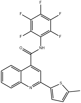 2-(5-methyl-2-thienyl)-N-(2,3,4,5,6-pentafluorophenyl)-4-quinolinecarboxamide Structure