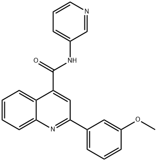 2-(3-methoxyphenyl)-N-(3-pyridinyl)-4-quinolinecarboxamide 구조식 이미지