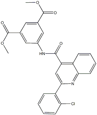 dimethyl 5-({[2-(2-chlorophenyl)-4-quinolinyl]carbonyl}amino)isophthalate 구조식 이미지