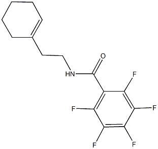 N-[2-(1-cyclohexen-1-yl)ethyl]-2,3,4,5,6-pentafluorobenzamide 구조식 이미지