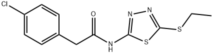 2-(4-chlorophenyl)-N-[5-(ethylsulfanyl)-1,3,4-thiadiazol-2-yl]acetamide Structure