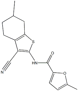 N-(3-cyano-6-methyl-4,5,6,7-tetrahydro-1-benzothien-2-yl)-5-methyl-2-furamide Structure