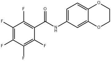 N-(2,3-dihydro-1,4-benzodioxin-6-yl)-2,3,4,5,6-pentafluorobenzamide 구조식 이미지