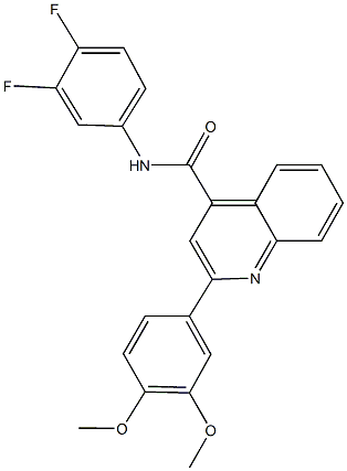 N-(3,4-difluorophenyl)-2-(3,4-dimethoxyphenyl)-4-quinolinecarboxamide 구조식 이미지