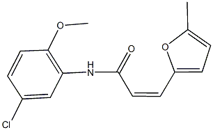 N-(5-chloro-2-methoxyphenyl)-3-(5-methyl-2-furyl)acrylamide 구조식 이미지