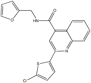 2-(5-chloro-2-thienyl)-N-(2-furylmethyl)-4-quinolinecarboxamide Structure