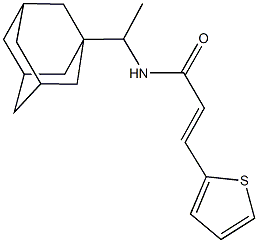 N-[1-(1-adamantyl)ethyl]-3-(2-thienyl)acrylamide 구조식 이미지