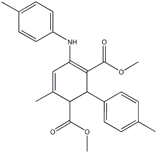 dimethyl 6-methyl-2-(4-methylphenyl)-4-(4-toluidino)-3,5-cyclohexadiene-1,3-dicarboxylate Structure