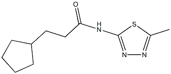 3-cyclopentyl-N-(5-methyl-1,3,4-thiadiazol-2-yl)propanamide Structure