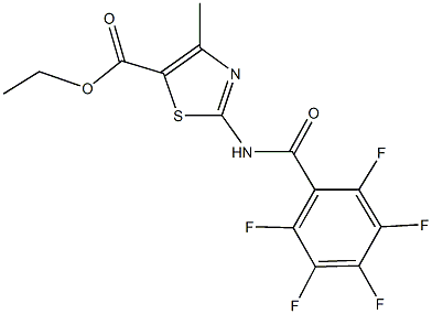 ethyl 4-methyl-2-[(2,3,4,5,6-pentafluorobenzoyl)amino]-1,3-thiazole-5-carboxylate Structure