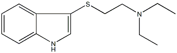 N,N-diethyl-N-[2-(1H-indol-3-ylsulfanyl)ethyl]amine 구조식 이미지