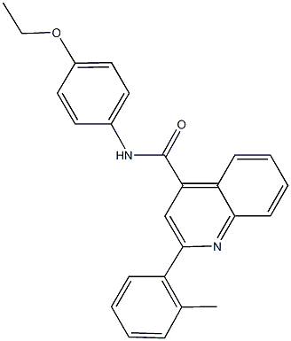 N-(4-ethoxyphenyl)-2-(2-methylphenyl)-4-quinolinecarboxamide 구조식 이미지