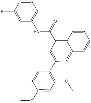 2-(2,4-dimethoxyphenyl)-N-(3-fluorophenyl)-4-quinolinecarboxamide Structure