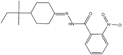 2-nitro-N'-(4-tert-pentylcyclohexylidene)benzohydrazide 구조식 이미지