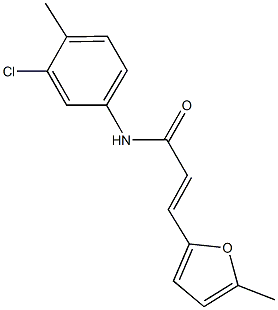N-(3-chloro-4-methylphenyl)-3-(5-methyl-2-furyl)acrylamide Structure