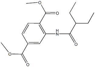 dimethyl 2-[(2-ethylbutanoyl)amino]terephthalate Structure