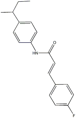 N-(4-sec-butylphenyl)-3-(4-fluorophenyl)acrylamide Structure