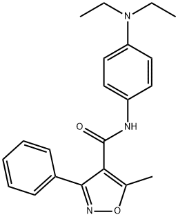 N-[4-(diethylamino)phenyl]-5-methyl-3-phenyl-4-isoxazolecarboxamide Structure
