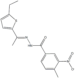 N'-[1-(5-ethyl-2-thienyl)ethylidene]-3-nitro-4-methylbenzohydrazide 구조식 이미지