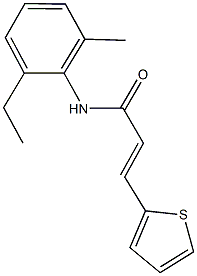 N-(2-ethyl-6-methylphenyl)-3-(2-thienyl)acrylamide 구조식 이미지