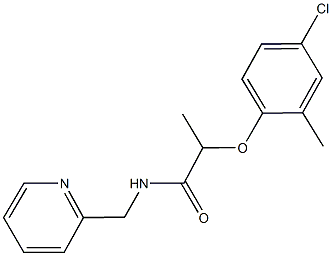 2-(4-chloro-2-methylphenoxy)-N-(2-pyridinylmethyl)propanamide 구조식 이미지