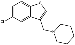 1-[(5-chloro-1-benzothien-3-yl)methyl]piperidine Structure