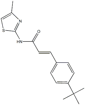 3-(4-tert-butylphenyl)-N-(4-methyl-1,3-thiazol-2-yl)acrylamide 구조식 이미지