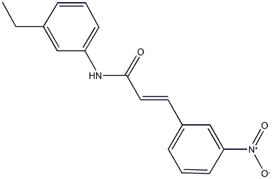 N-(3-ethylphenyl)-3-{3-nitrophenyl}acrylamide Structure