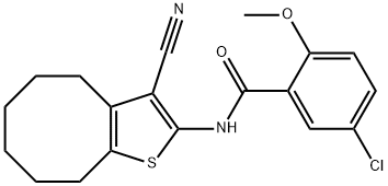 5-chloro-N-(3-cyano-4,5,6,7,8,9-hexahydrocycloocta[b]thien-2-yl)-2-methoxybenzamide Structure