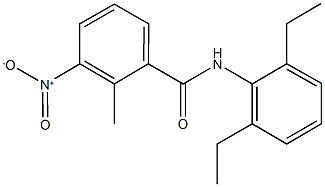 N-(2,6-diethylphenyl)-3-nitro-2-methylbenzamide Structure