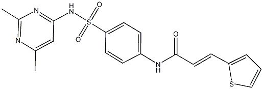 N-(4-{[(2,6-dimethyl-4-pyrimidinyl)amino]sulfonyl}phenyl)-3-(2-thienyl)acrylamide Structure