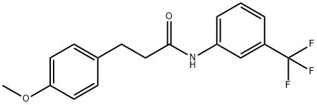 3-(4-methoxyphenyl)-N-[3-(trifluoromethyl)phenyl]propanamide 구조식 이미지