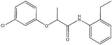 2-(3-chlorophenoxy)-N-(2-ethylphenyl)propanamide Structure