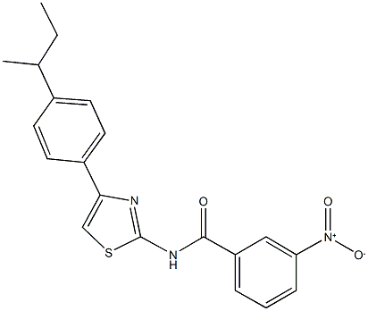 N-[4-(4-sec-butylphenyl)-1,3-thiazol-2-yl]-3-nitrobenzamide Structure