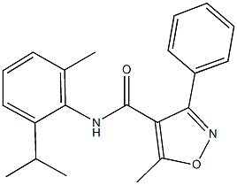 N-(2-isopropyl-6-methylphenyl)-5-methyl-3-phenyl-4-isoxazolecarboxamide 구조식 이미지