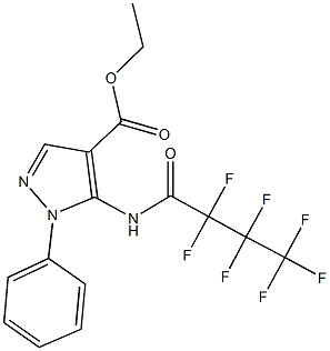 ethyl 5-[(2,2,3,3,4,4,4-heptafluorobutanoyl)amino]-1-phenyl-1H-pyrazole-4-carboxylate Structure