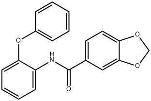 N-(2-phenoxyphenyl)-1,3-benzodioxole-5-carboxamide 구조식 이미지