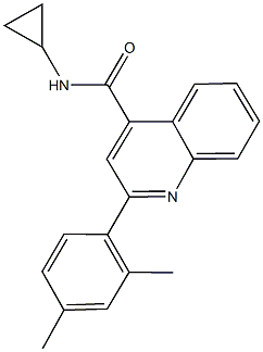 N-cyclopropyl-2-(2,4-dimethylphenyl)-4-quinolinecarboxamide Structure