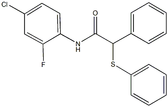 N-(4-chloro-2-fluorophenyl)-2-phenyl-2-(phenylsulfanyl)acetamide Structure