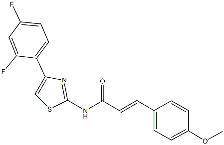 N-[4-(2,4-difluorophenyl)-1,3-thiazol-2-yl]-3-(4-methoxyphenyl)acrylamide Structure