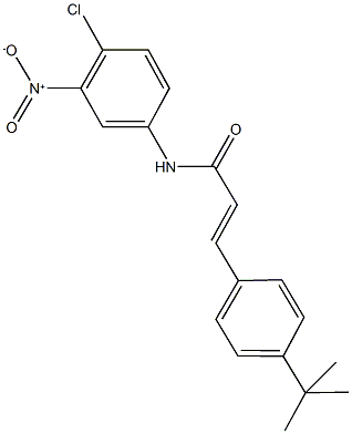 3-(4-tert-butylphenyl)-N-{4-chloro-3-nitrophenyl}acrylamide 구조식 이미지