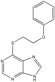 phenyl 2-(9H-purin-6-ylsulfanyl)ethyl ether 구조식 이미지