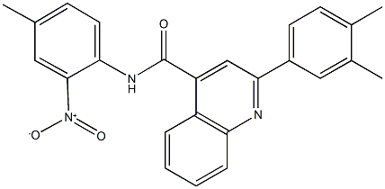 2-(3,4-dimethylphenyl)-N-{2-nitro-4-methylphenyl}-4-quinolinecarboxamide Structure