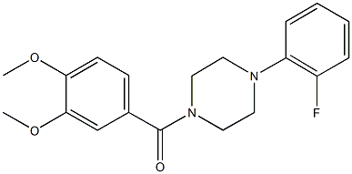 1-(3,4-dimethoxybenzoyl)-4-(2-fluorophenyl)piperazine Structure